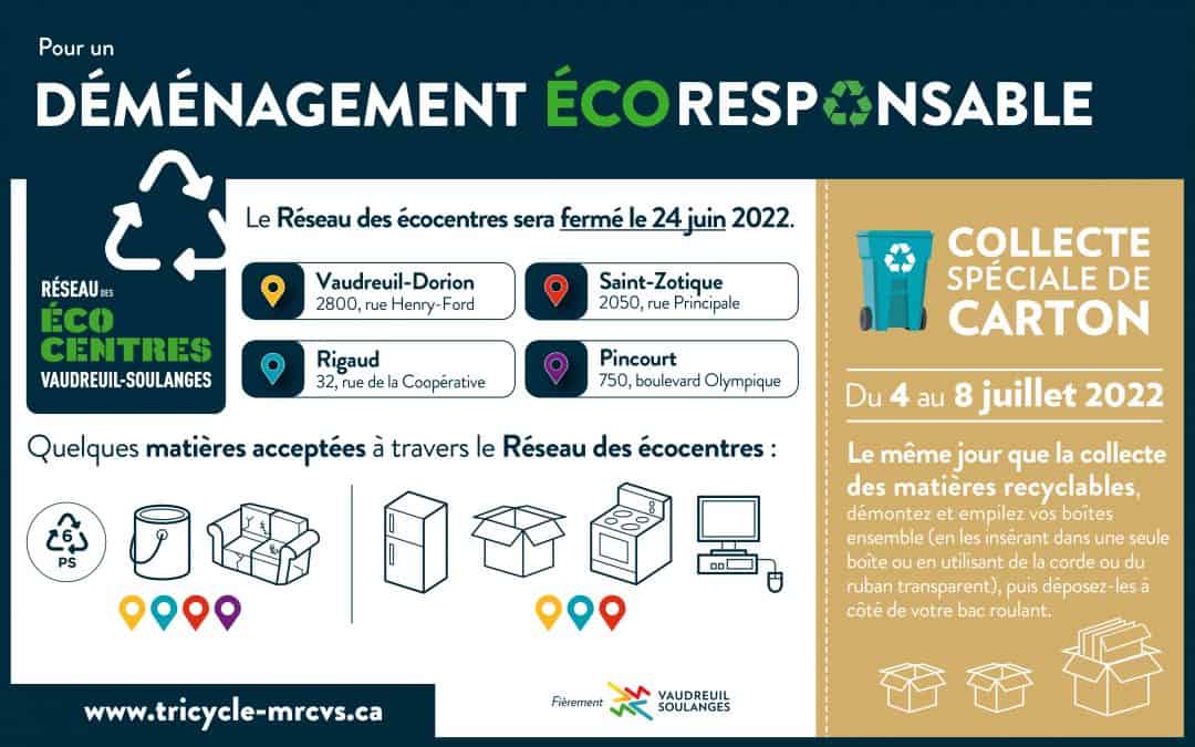 Pour un déménagement écoresponsable dans Vaudreuil-Soulanges!