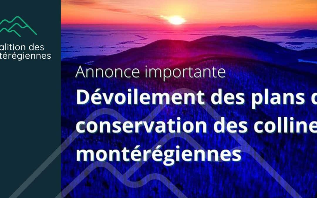 Dévoilement des plans de conservation des collines montérégiennes et du mont Rigaud