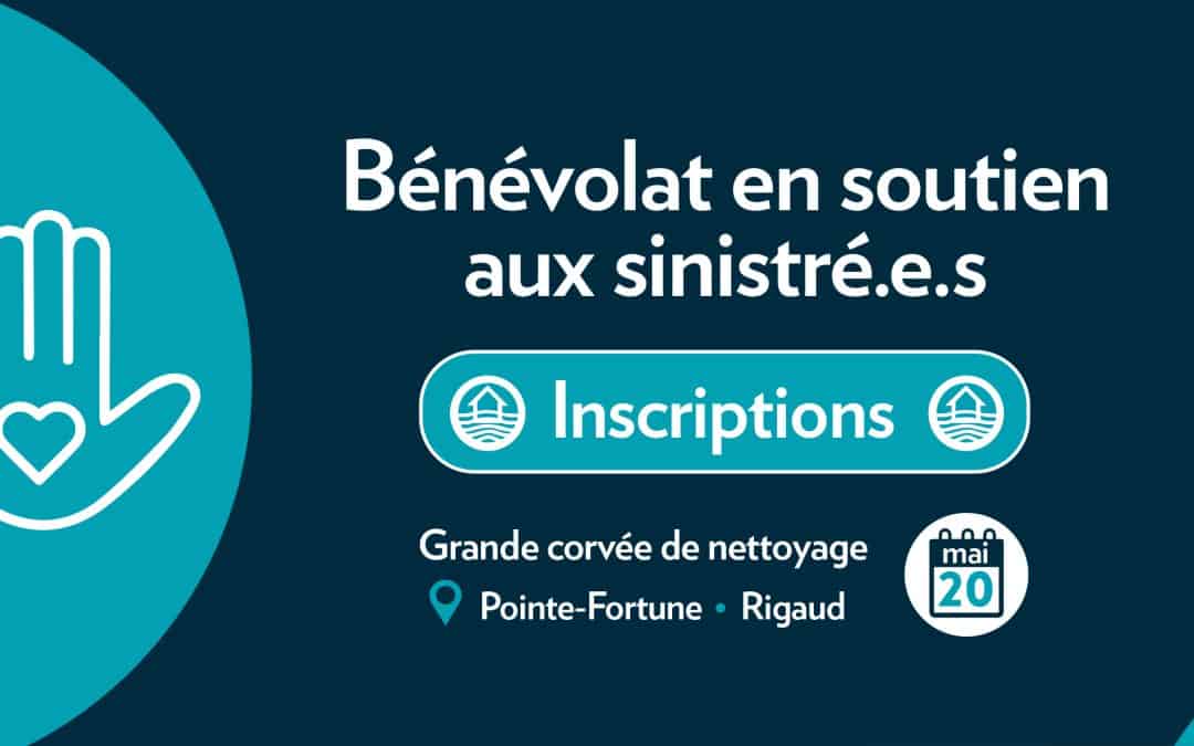 Crue printanière 2023: La MRC de Vaudreuil-Soulanges relance un appel aux bénévoles pour la Grande corvée de nettoyage à Rigaud et Pointe-Fortune