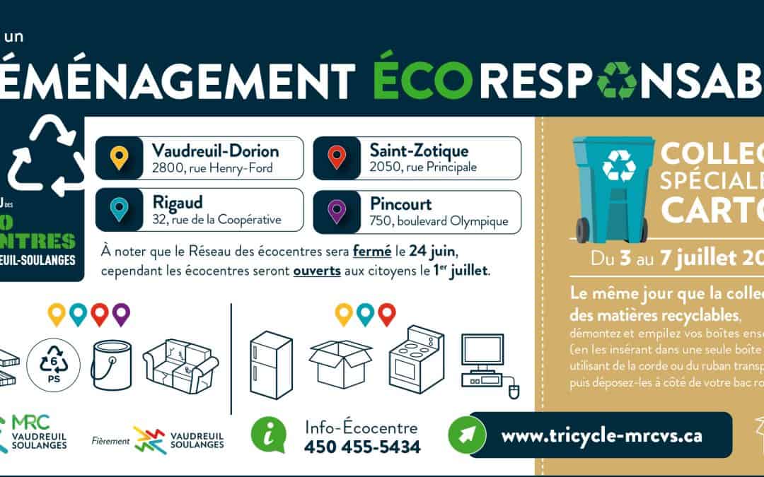 Pour un déménagement écoresponsable dans Vaudreuil-Soulanges !
