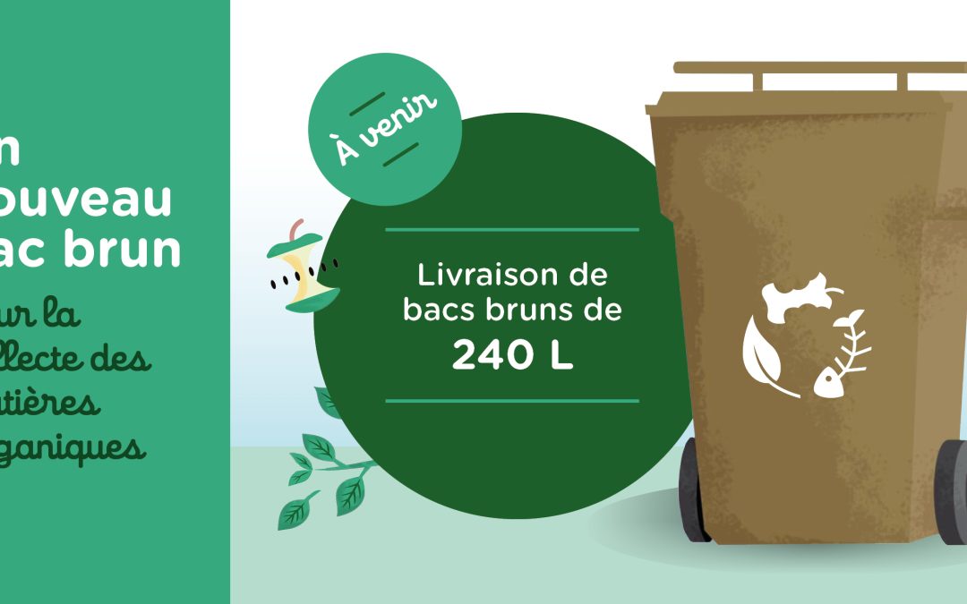 Collecte des matières organiques – Un nouveau bac brun pour trois municipalités de la MRC