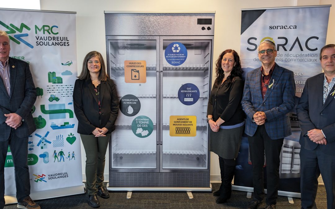 La MRC de Vaudreuil-Soulanges, première MRC au Québec à signer une entente avec la SORAC pour la récupération des appareils de réfrigération et de congélation de type commercial et institutionnel