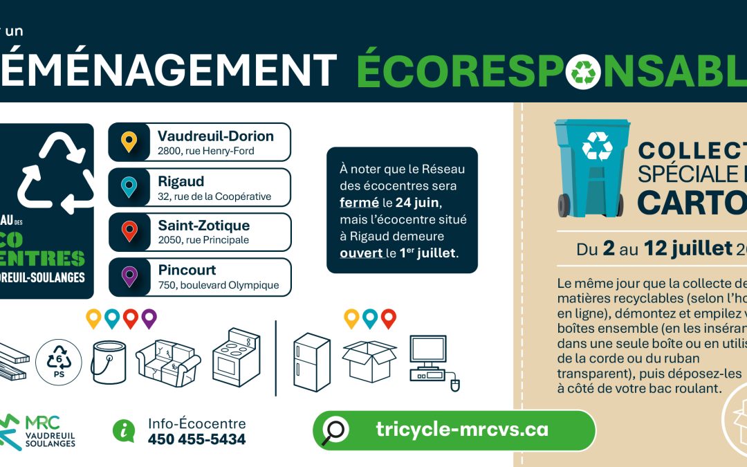 Pour un déménagement écoresponsable dans Vaudreuil-Soulanges !